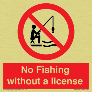 No Fishing without a license